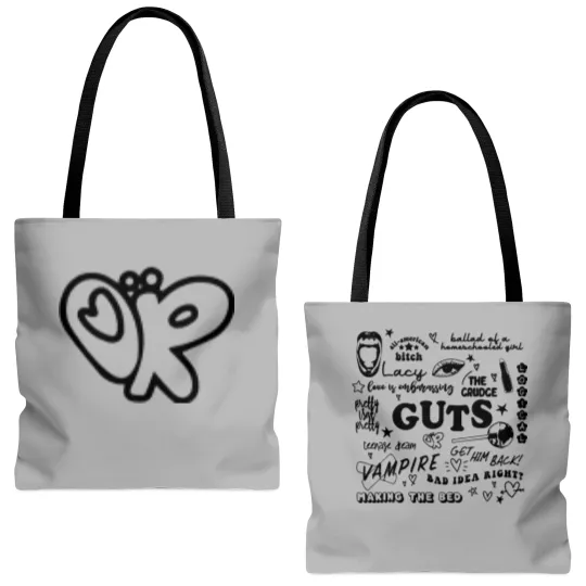 Discover Olivia Rodrigo Guts Tote Bags (AOP) | Olivia Rodrigo Merch
