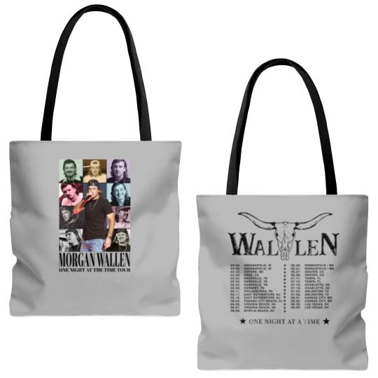 Discover Wallen Western Tour 2024 Tote Bags (AOP)