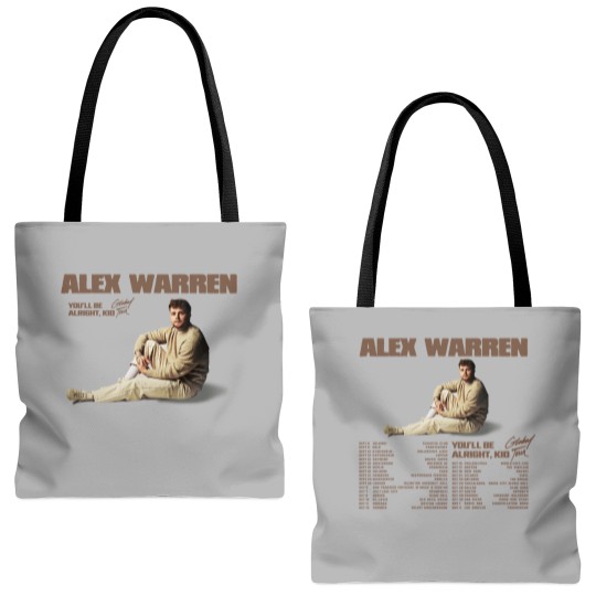 Discover Alex Warren You'll Be Alright, Kid Tour 2024 Shir Tote Bags (AOP)