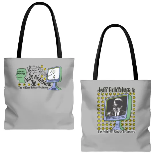 Discover Brain Dead X Jeff Goldblum The Mildred Snitzer Orchestra Tote Bags (AOP)