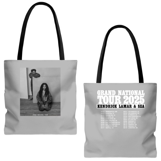 Discover Grand National Tour 2025 Tote Bags (AOP) SZA Kendrick Lamar For Fans Double Sided