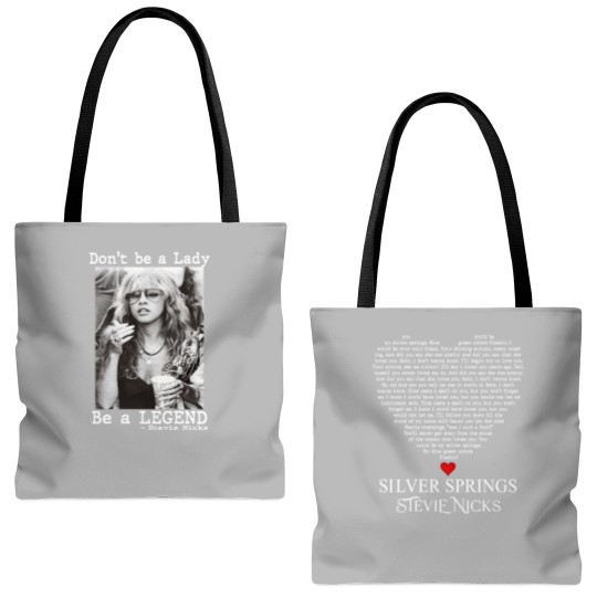 Discover Don't Be A Lady Be A Legend Tote Bags (AOP), Vintage Stevie Nicks Tote Bags (AOP)