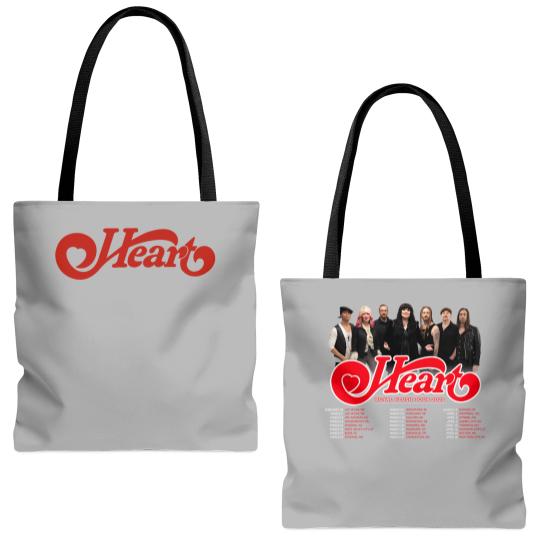 Discover 2025 Heart Band Royal Flush Tour Tote Bags (AOP), Rock Band Heart 2025 Tour Tote Bags (AOP), Heart Band Fan Gift, Heart Band Merch, Heart Band Graphic Tote Bags (AOP)