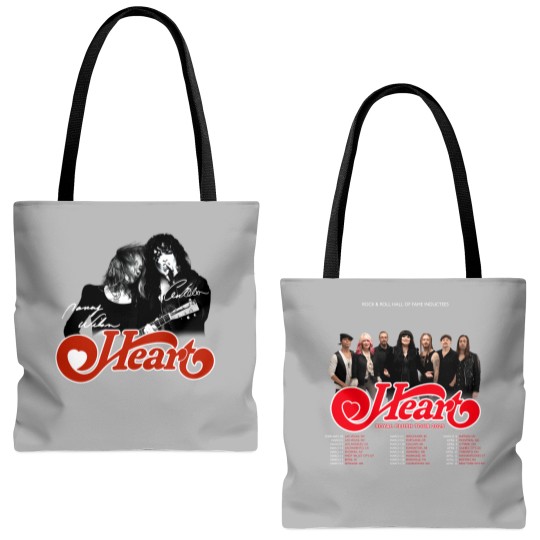 Discover Rock Band Heart 2025 Tour Tote Bags (AOP), Heart Tour 2025 Tote Bags (AOP) Full Size