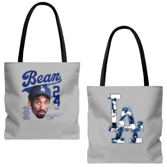 Discover Kobe "BEAN" Double Sided Tote Bags (AOP), Kobe Los Angeles