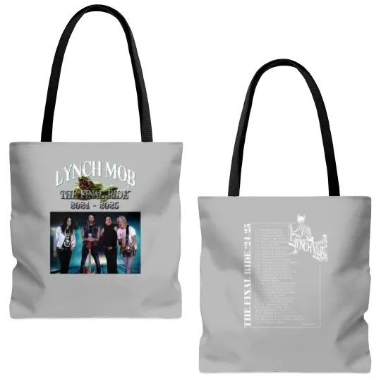 Discover Lynch Mob the final ride 2024 2025 Tour Date Tote Bags (AOP) Double Sides