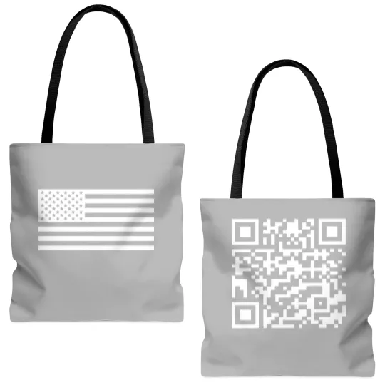 Discover Trump Dance Qr Code Tote Bags (AOP), Trump Dancing, Republican Gift
