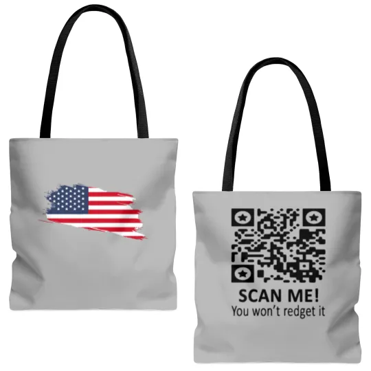 Discover Trump Qr Tote Bags (AOP), Viral Trump Dance Ymca Qr Code