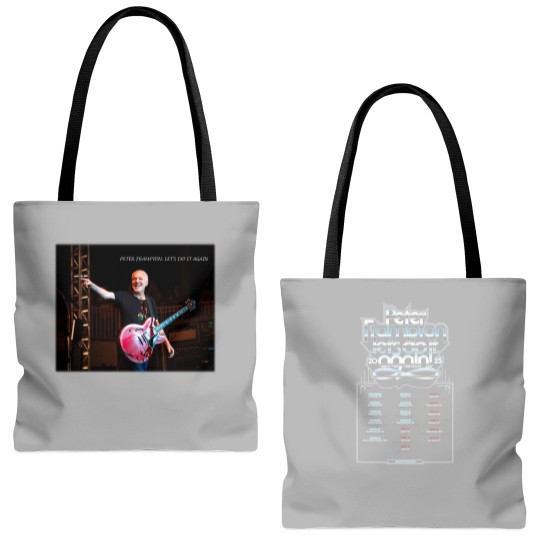 Discover 2025 Peter Frampton Lets Do It Again Merch, Peter Frampton Lets Do It Again Fan Tote Bags (AOP)