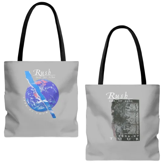 Discover Rush Test For Echo 1996-97 Tour Tote Bags (AOP), Rush Band T-Shir
