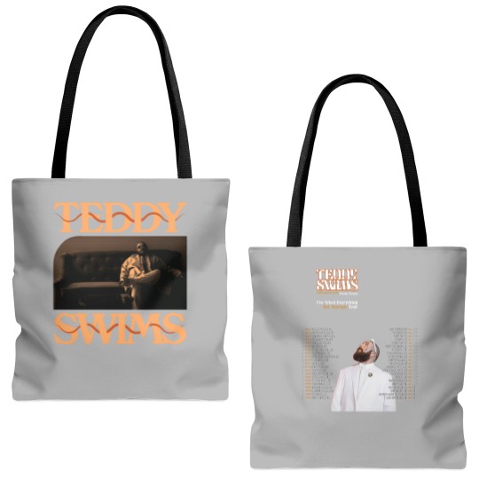 Discover Teddy Swims Tour 2025 Tote Bags (AOP), Teddy Swims 2025 Concert Tote Bags (AOP)