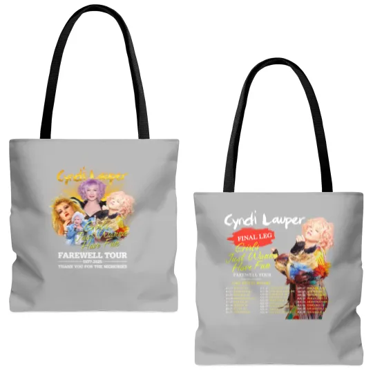 Discover HOT!!! Cyndi Lauper Girls Just Wanna Have Fun Farewell Tour 2025 Tote Bags (AOP) 2 Sides