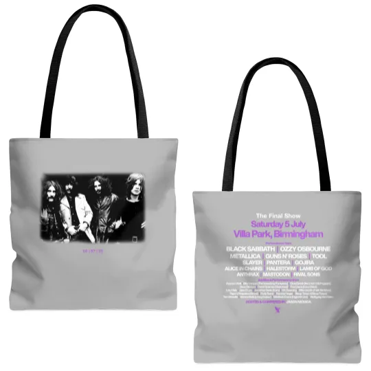 Discover Black Sabbath Back To The Beginning 2025 Tour  Tote Bags (AOP)