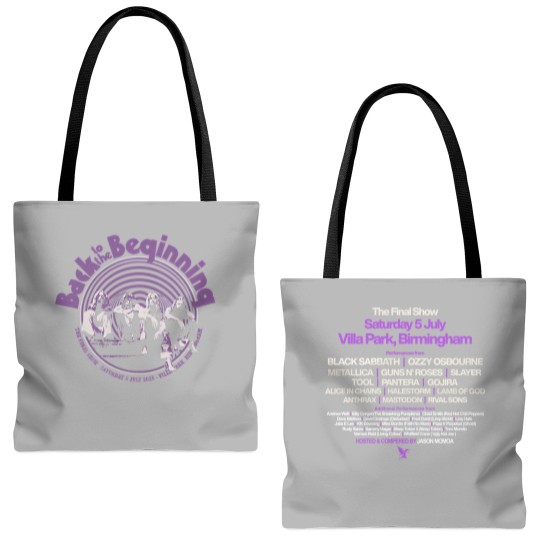 Discover Black Sabbath And Ozzy Osbourne Back To The Beginning Event With Lineup Tote Bags (AOP)