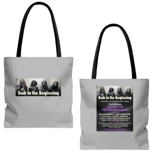 Discover Black Sabbath Back To The Beginning At Villa Park Birmingham On 7 5 2025 Tote Bags (AOP)