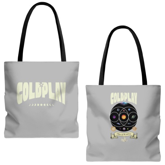 Discover Coldplay World Tour Music of the Spheres Tote Bags (AOP)