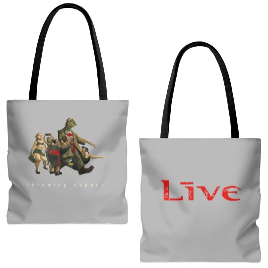 Discover Vintage Live 1994 Throwing Copper Black Concert Tote Bags (AOP)