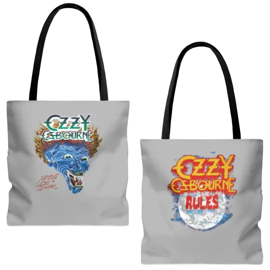Discover Vintage 1984 Ozzy Osbourne 1984 Tour Tote Bags (AOP)