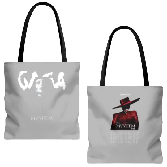 Discover Ld ga The Mayhem Ball Tour Tote Bags (AOP), Ld ga Tote Bags (AOP), The Mayhem Ball Tour Tote Bags (AOP), Ld ga The Mayhem Ball Tour 2025, Ld ga Tour Merch
