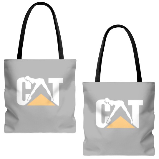 Discover Cat With Woman Lady Cat Unisex Tote Bags (AOP)
