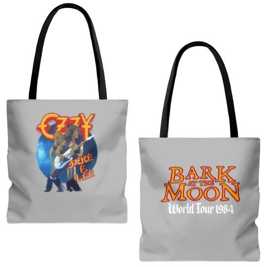 Discover 2 sides VTG 1984 Ozzy Osbourne Back at The Moon White Tote Bags (AOP)