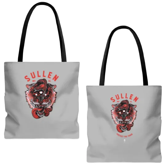 Discover Sullen Men's Tote Bags (AOP) 3 EYE TIGER Tattoos Urban Design Premium Quality
