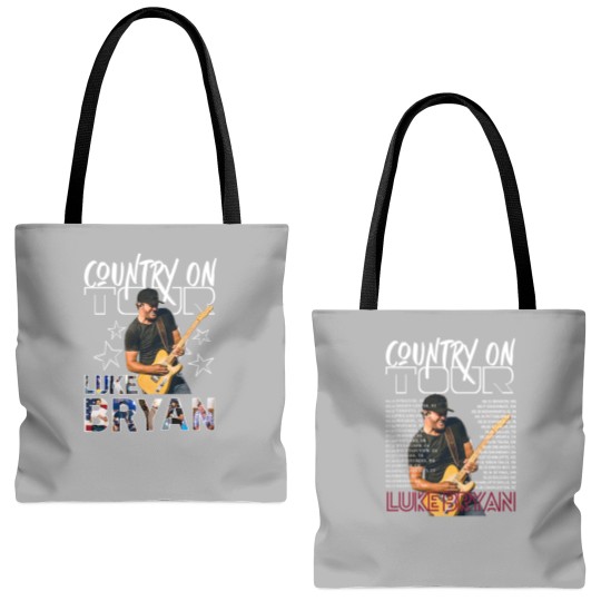 Discover Luke Bryan Graphic Tote Bags (AOP), 2025 Luke Bryan Country Song Came On Tour Tote Bags (AOP)