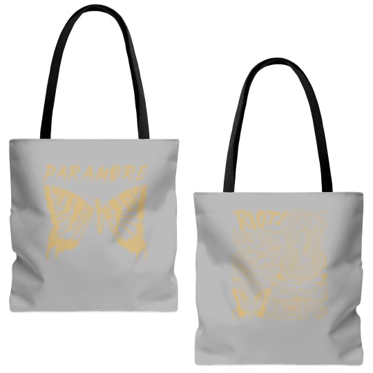 Discover Vintage Paramore Doodle Tote Bags (AOP), Paramore Album Lyrics Merch