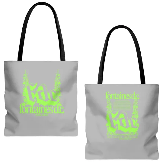 Discover Fontaines DC Band USA Tour 2025 Tote Bags (AOP) Concert Reprint