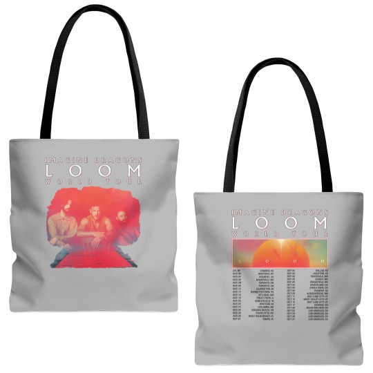 Discover Imagine Dragons Tour Tote Bags (AOP), Music 2 Sides Tote Bags (AOP) Imagine Dragons Loom