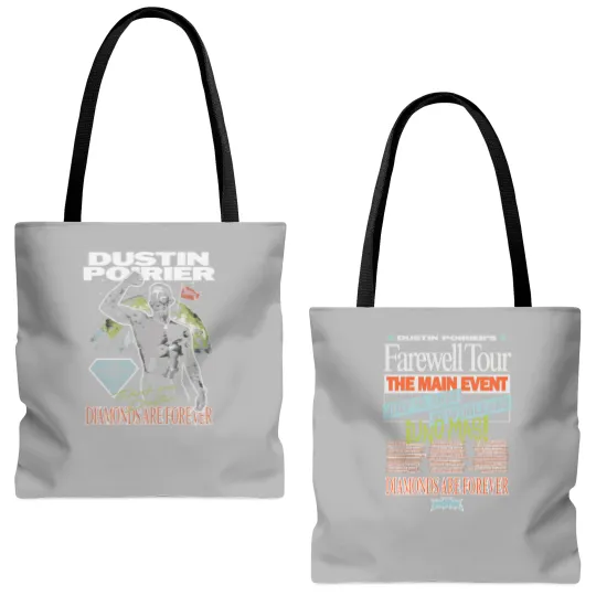 Discover Dustin Poirier Merch The Farewell Tour 2025 Tote Bags (AOP)