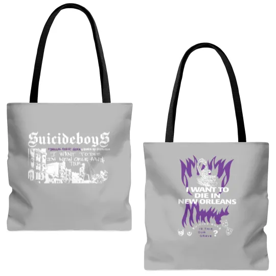 Discover Suicideboys Tote Bags (AOP), I Want To Die In New Orleans, Ruby Da Cherry Pullover