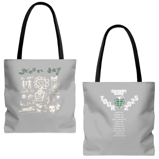 Discover Green Day Tour 2025 Asia And Australia Tour Merch Two Sides Unisex Tote Bags (AOP)