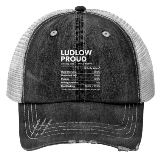 Discover Ludlow Colorado Proud Nutrition Facts Gifts  Trucker Hats
