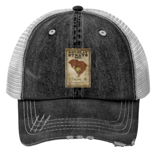 Discover Red Clay Strays print Trucker Hats