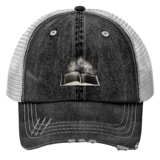 Discover book black and white Trucker Hats