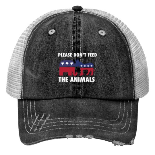 Discover Please Don't Feed The Animals Libertarian Trucker Hats