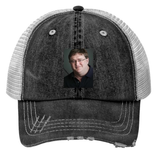 Discover Gabe Newell Sticker.png Trucker Hats
