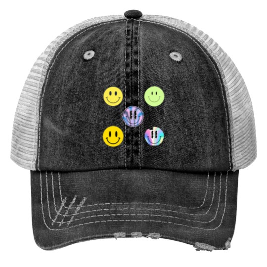 Discover Smiley Faces Pack Trucker Hats