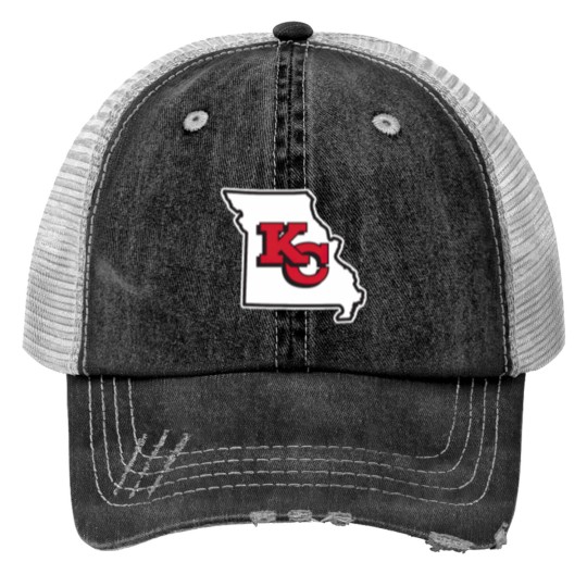 Discover Kansass City Map Trucker Hats