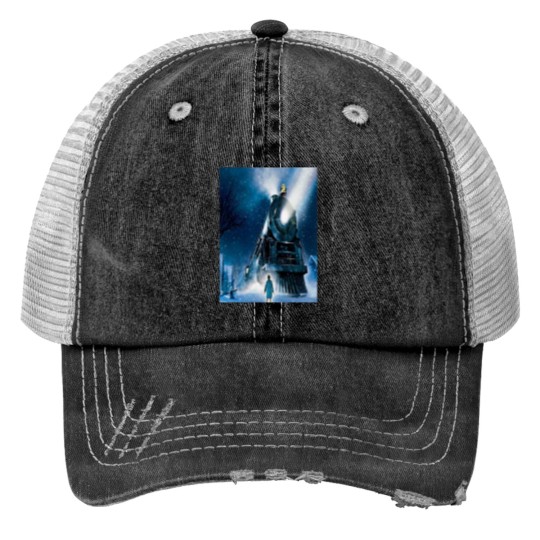 Discover A train to the North Pole Trucker Hats