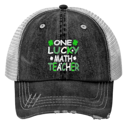 Discover One Lucky Math Teacher Patrick’s Day Premium Trucker Hats