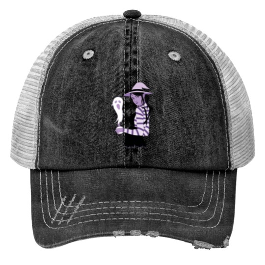 Discover Poison Witch design Sticker Trucker Hats
