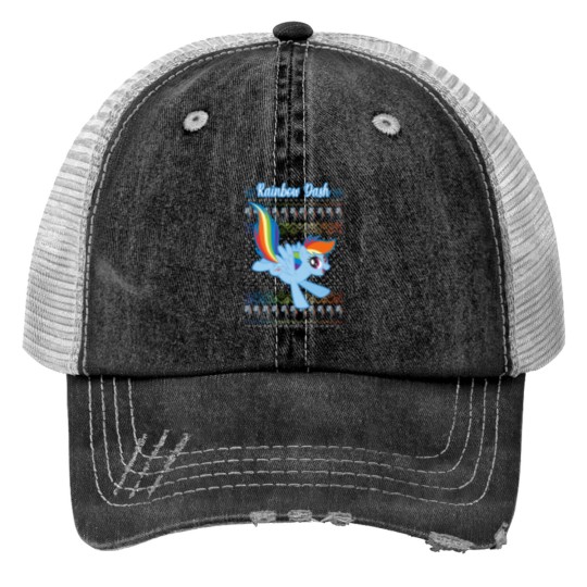 Discover My Little Pony Christmas Rainbow Dash Ugly Sweater Trucker Hats