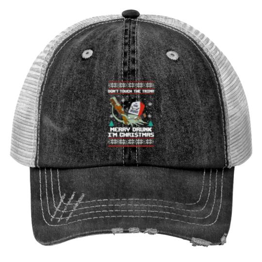 Discover Squidbillies! Merry Drunk I_m Christmas T Shirt - Navy Unisex Trucker Hats