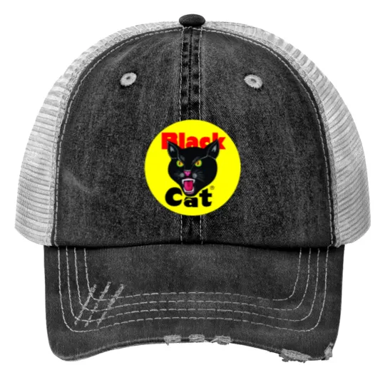 Discover Black Cat Fireworks Premium Black Cat Fireworks Premium Trucker Hats