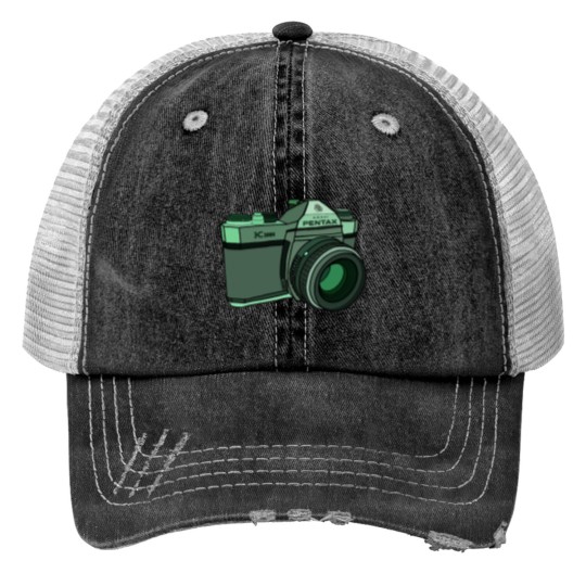 Discover Green Pentax film camera Active Trucker Hats