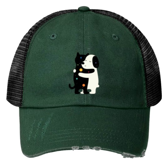 Discover Universe Soulmate AT LEAST MY CAT LOVES ME Trucker Hats