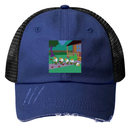 Discover Simplified Simpsonss - Football in the groin classique Trucker Hats