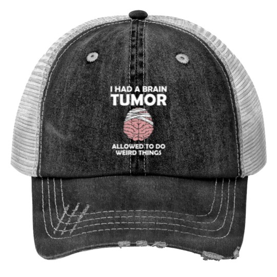 Discover Brain Tumor Surgery Survivor Concussion Gift Print Trucker Hat